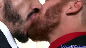 Mature office hunk rimming before anal