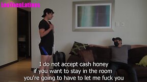 Innocent teenager gets banged by a crooked landlord to pay for his rent! leo